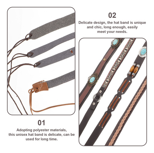 4 Correas Decorativas Para Sombrero, Gorra De Playa, Banda P