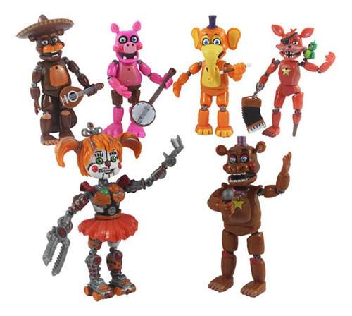 6pcs Fnaf Toys Bear Muñeca De Pvc Juguete