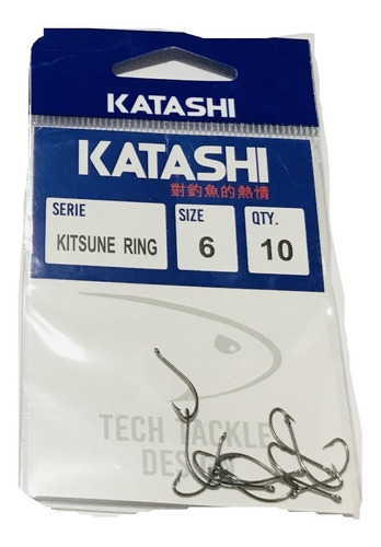Anzuelos Katashi Kitsune Ring Ojal N° 6 X 10 Unidades