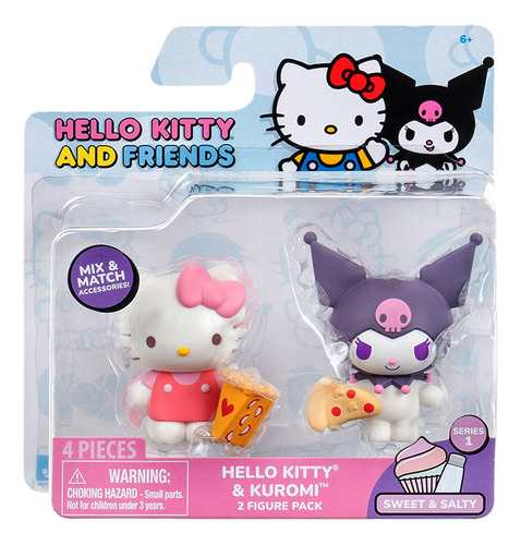 Hello Kitty Muñecos Pack De 2 Amigos Con Accesorios Licencia