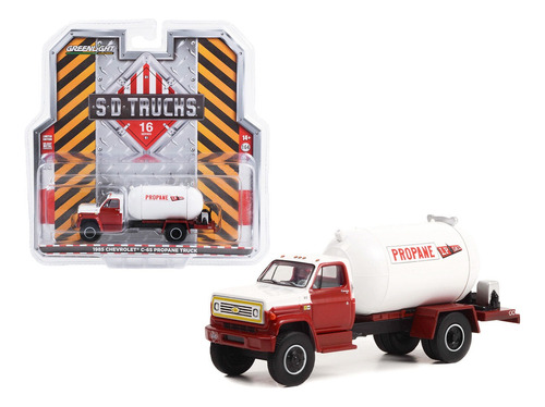 Greenlight 1-64 1985 Camion Chevrolet C-65 Pipa De Gas Blanco