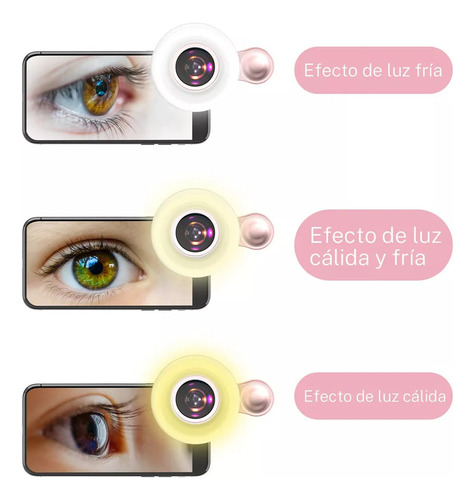 T, Lente Teléfono Macro 15x Con Clip Luz Relleno