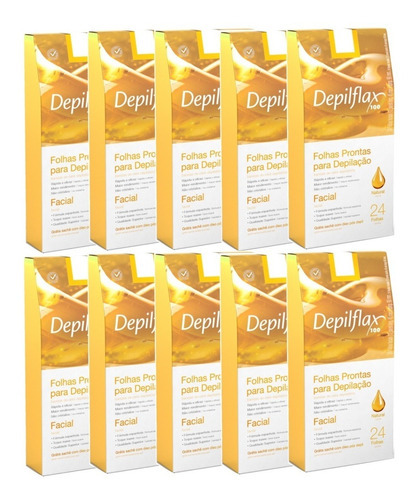 240 Folhas Prontas Para Depilacao Facial Natural Depilflax