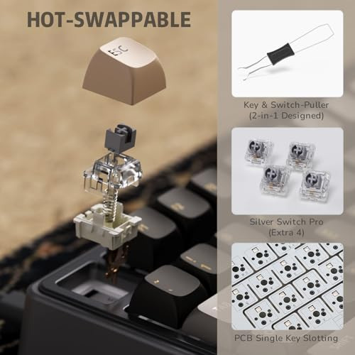 Rk R75 Pack: Teclado Mecnico Gaming 75% Con Control De Volum