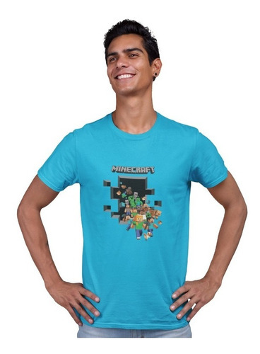 Imagen 6 de 8 de Poleras Minecraft Estampadas Personalizadas Hombre
