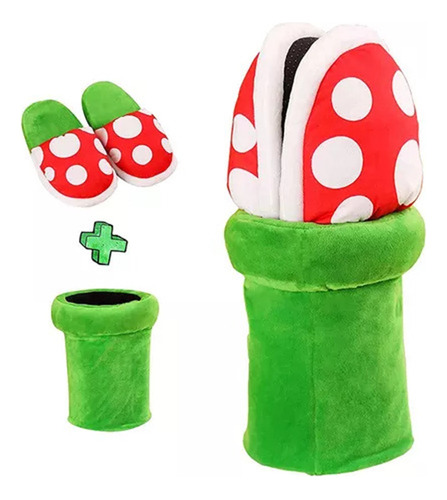 Zaptos De Cosplay Con Forma De Flor De Caníbal De Mario, Di