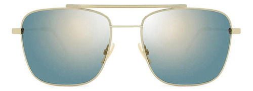 Óculos De Sol Fendi Eyeline Ff M0008/s 3yg/jo-55 Armação Dourado Lente Azul