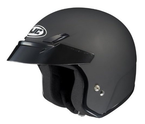 Hjc Cs-5 Abierto-cara Casco De La Motocicleta (negro Plano, 