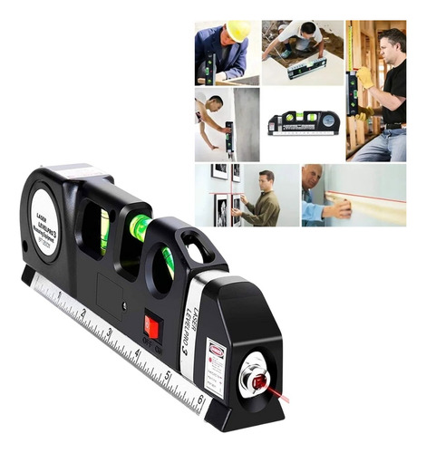 Trena Metro Nivel 3 Linhas Laser Regua Pro3 Profissional