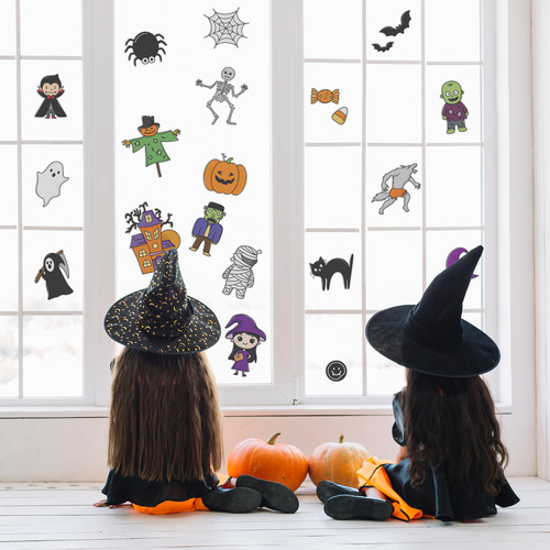 Adornos Halloween Para Ventanas - Pegatinas Electroestáticas
