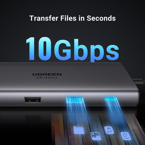 Hub Usb C Ugreen Revodok Pro 109 9 Em 1 Com 4k Hdmi 100w Pd