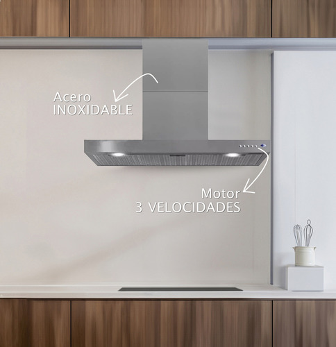 Campana De Cocina Ventiservice Slim 3 Vel Acero Inox 90 Cm