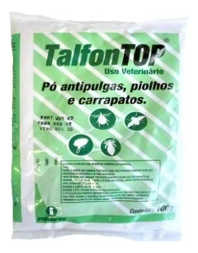 Talfon Top Pó Antipulgas/carrapatos/piolhos 100g - Indubras