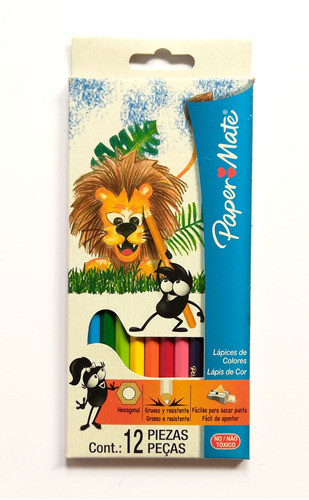 Creyones Paper Mate Caja Con 12 Colores Originales