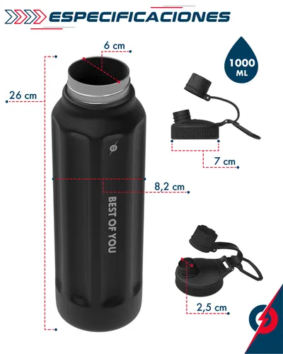Termo Botella Agua Térmica Deportiva Gimnasio Oficina Pbold