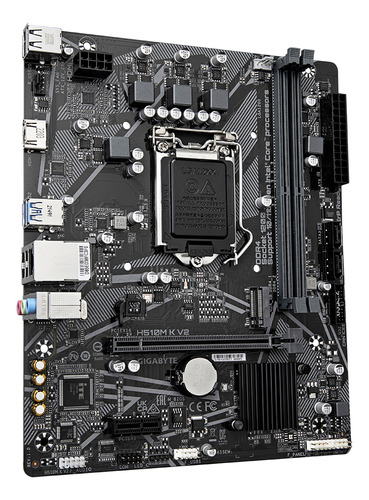 Motherboard Gigabyte H510m K V2 Ddr4 Outlet (sin Chapita) Gris Oscuro