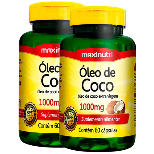 Kit 02 Óleo De Coco 1000mg - 60 Cápsulas