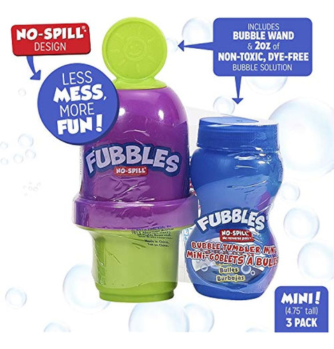 Little Kids Fubbles Nospill Bubble Tumbler Minis Party Favor