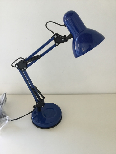 Imagen 1 de 6 de Lampara De Escritorio Classic Doble Brazo Azul E27 Nexo