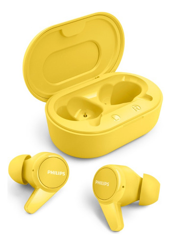 Audífono True Wireless Bluetooth Philips Tat1207 Amarillo Luz Blanco