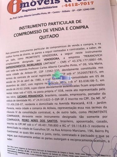 Chácara Residencial Em Atibaia Escriturada Com 2 Anos De Construção - Bom Acesso. - Ch00700