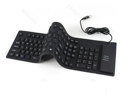 Teclado Flexível De Silicone Usb Dobrável Notebook Pc Com Nf