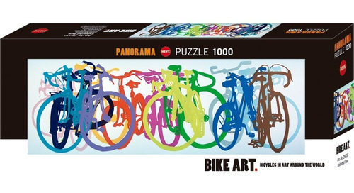Rompecabezas 1000 Pzas Panorámico:bike Art/bicicleta Colores