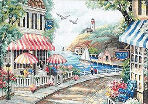 Dimensions Café By The Sea Kit De Punto De Cruz, 14 Hilos Ai