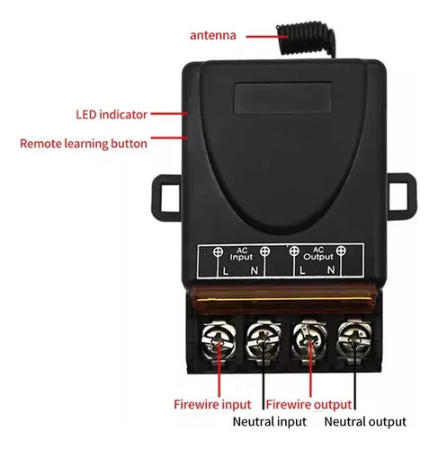 Interruptor Inalámbrico Motor Pump Light 2 Control 110v 220v