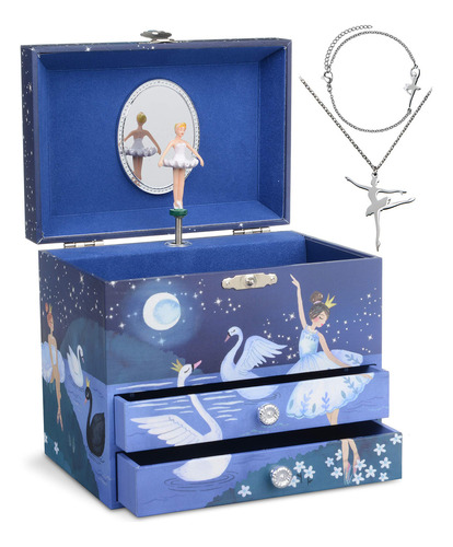 Jewelkeeper Caja De Música De Bailarina Y Juego De Joyas Par