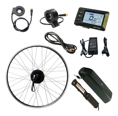 Imagen 1 de 7 de Kit Bicicleta Eléctrica Motor Ebike Completo 1 Listo Colocar
