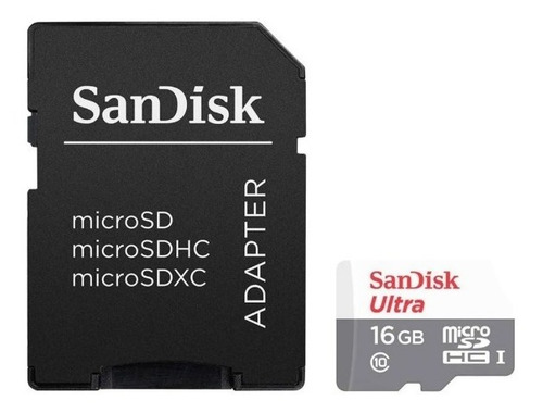 Cartão De Memória 16gb Micro Sd Sandisk Classe10 80mb/s Orig