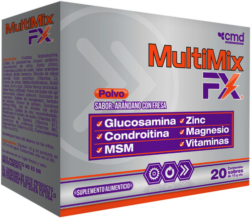 Multimix Fx Sobres | Glucosamina Condroitina Msm Zinc Mg |