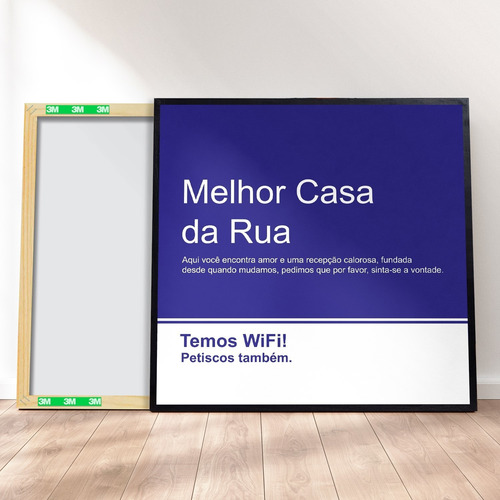 Imagem 1 de 4 de Quadro Canvas Premium 40x40 - Divertido Melhor Casa Da Rua