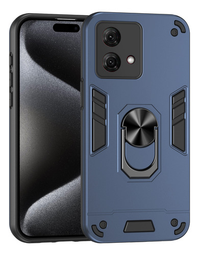 Funda Para Moto G84 Anticolisión Metal Apoyo