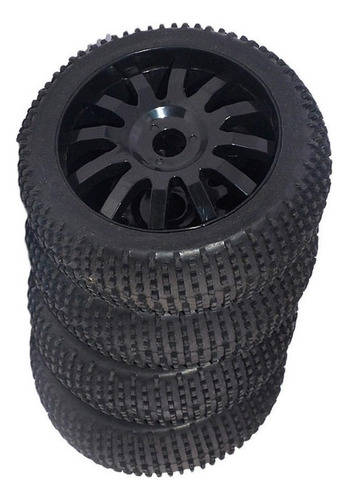 4pcs Racing Rc 1/8 Off-road Car Buggy 17mm Hub E Wheels
