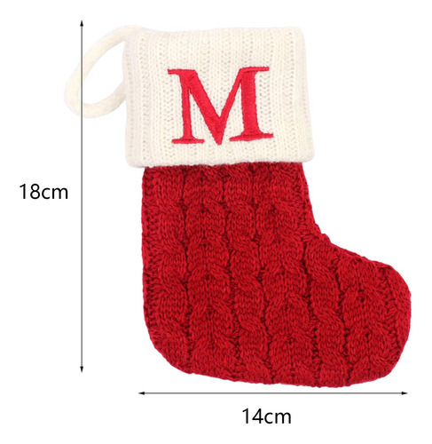Alfabeto De Navidad Calcetines De Punto Calcetines De