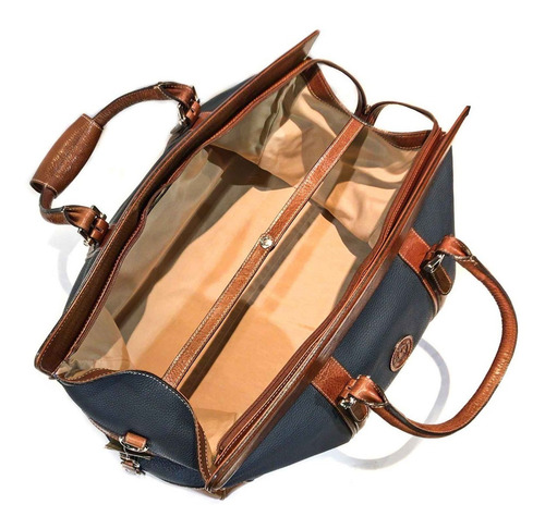 Bolso De Cuero Hombre Mujer Viaje Correa Ajustable Modelo 0959 Color Azul