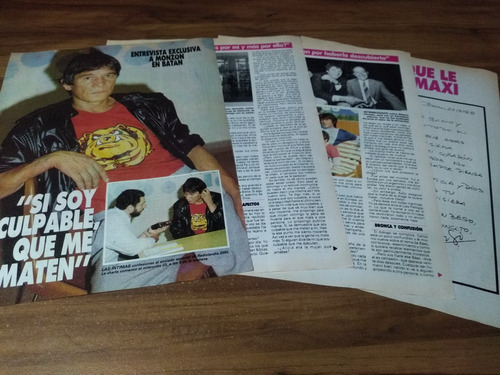 (y209) Carlos Monzon * Clippings Revista 4 Pgs * 1988 (Usado)