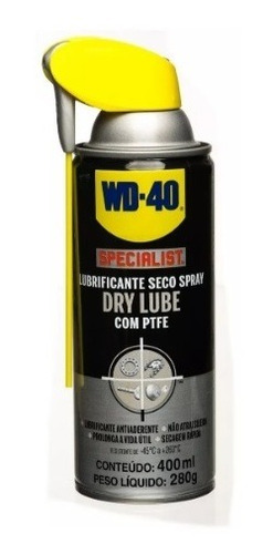 Imagem 1 de 3 de Óleo Lubrificante Seco Para Corrente 400 Ml Dry Lub Wd40