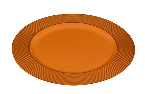 Imagem 1 de 2 de Sousplat Luxo Redondo 33cm Laranja Esfere