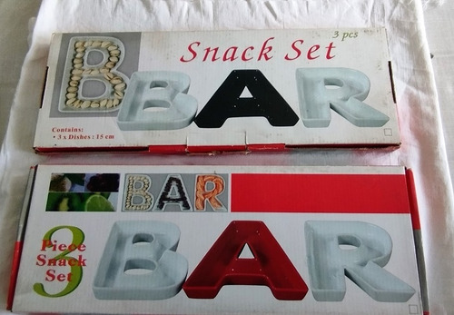 Bandejas Para Pasapalos O Snack En Forma De Letras 3 Piezas (Usado)