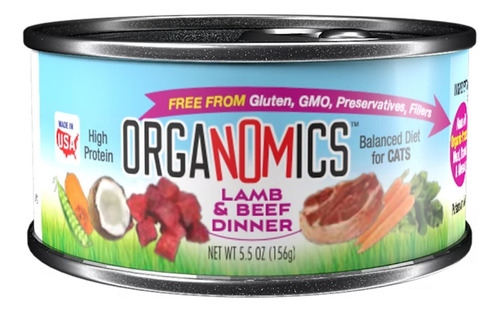 8 Latas Organomics Sabores Surtidos Alimento Natural Gato
