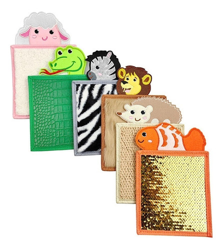 Panel Sensorial Con Texturas Para Niños, 6 Piezas
