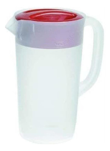 Rubbermaid Jarra Cubierta 2.25 Qt - Blanco Con Cubierta Roja