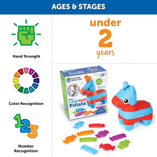Learning Resources Pia The Fill & Spill Piñata - 11 Piezas,