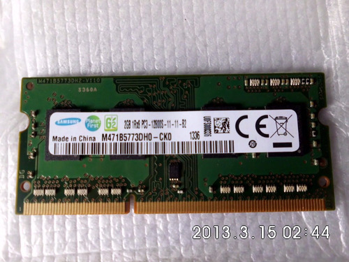 Memoria Ram De Laptop Ddr3 2gb Samsung