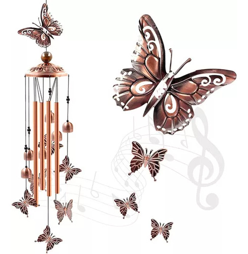 Carillones De Viento Con Forma De Mariposa Campanillas De Vi