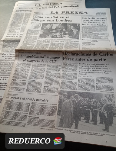 Diario La Prensa 120 Aniversario Octubre 1989 Menem Ubaldini