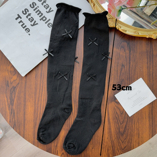 Calcetines Largos De Verano Para Mujer, Medias Con Lazo, Cal